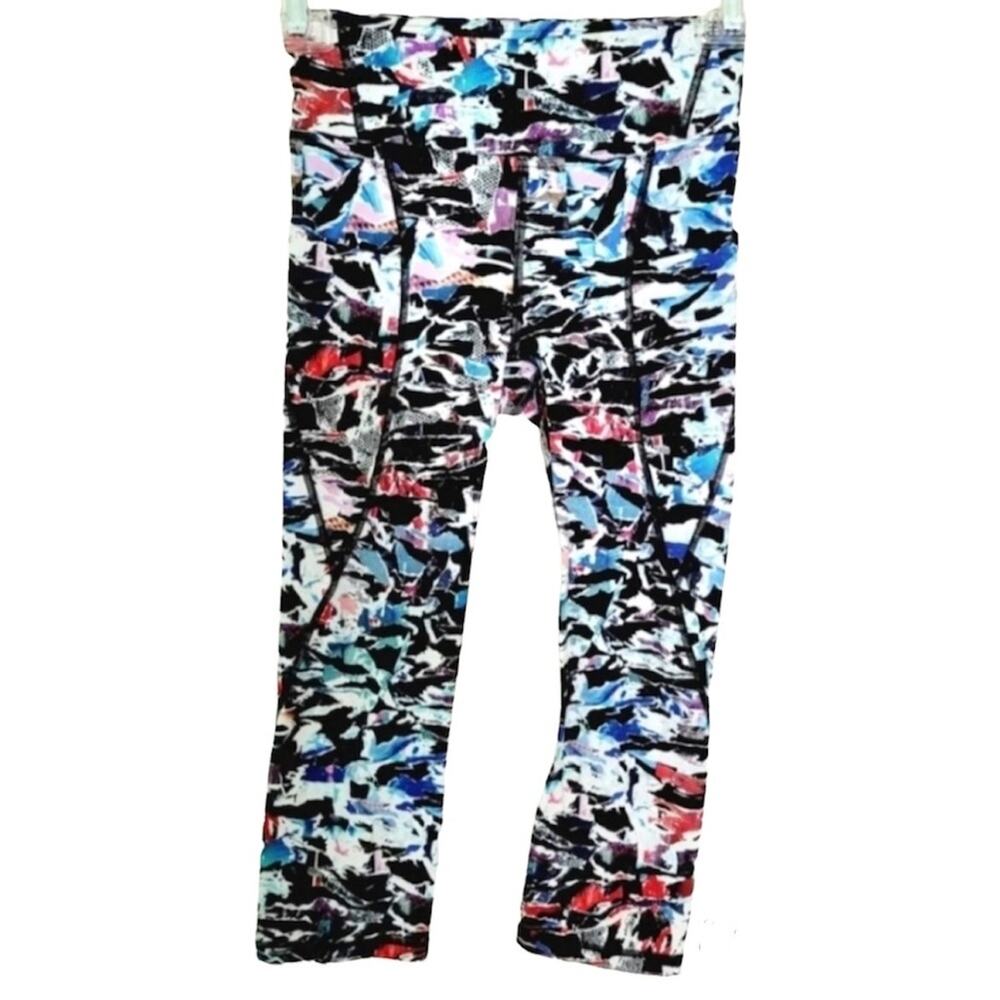 Lululemon RARE Break Free Leggings Sz 2 Starlight Black Nulux Culture Clash Run
